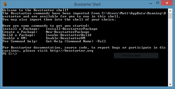 Boxstarter shell